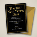 Black & Gold New Year's Eve Gala Invitation – Editable Canva Template