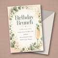 Winter Birthday Brunch Invitation – Editable Canva Template
