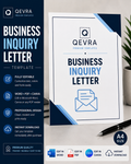 Business Inquiry Letter Template | Editable Word, PDF & Canva