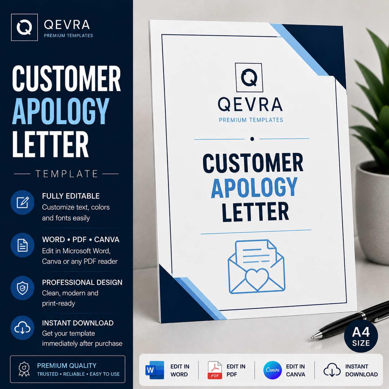 Customer Apology Letter Template | Editable Word, PDF & Canva