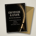 Champagne & Caviar New Year's Eve Invitation – Editable Canva Template