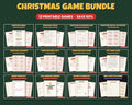 Christmas game bundle – 12 printable party games: bingo, trivia, charades, scavenger hunt, Secret Santa kit and more