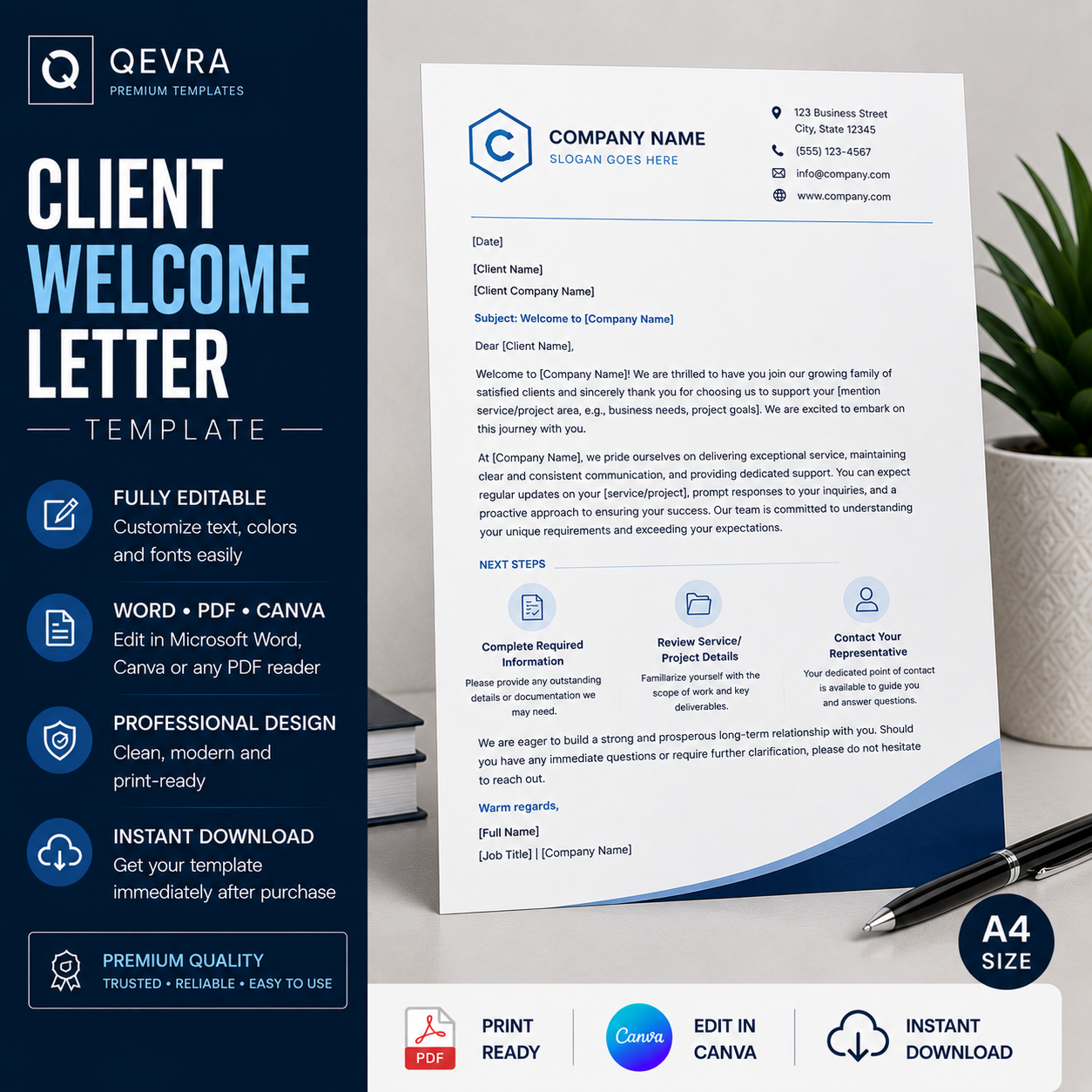 Client Welcome Letter Template | Editable Word, PDF & Canva