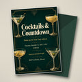 Cocktails & Countdown New Year's Eve Party Invitation – Editable Canva Template