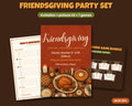 Friendsgiving Party Set – Invitation + Potluck Kit + 7 Printable Games