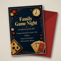Family Game Night New Year's Eve Invitation – Editable Canva Template