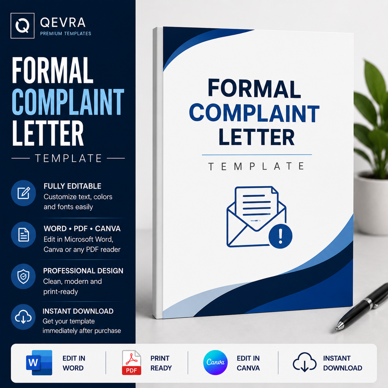 Formal Complaint Letter Template | Editable Word, PDF & Canva