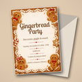 Gingerbread Kids Christmas Party Invitation – Editable Canva Template