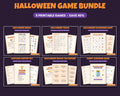 Halloween game bundle – 6 printable party games: bingo, trivia, scavenger hunt, costume contest and more