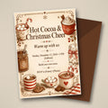Hot Cocoa Bar Christmas Party Invitation – Editable Canva Template