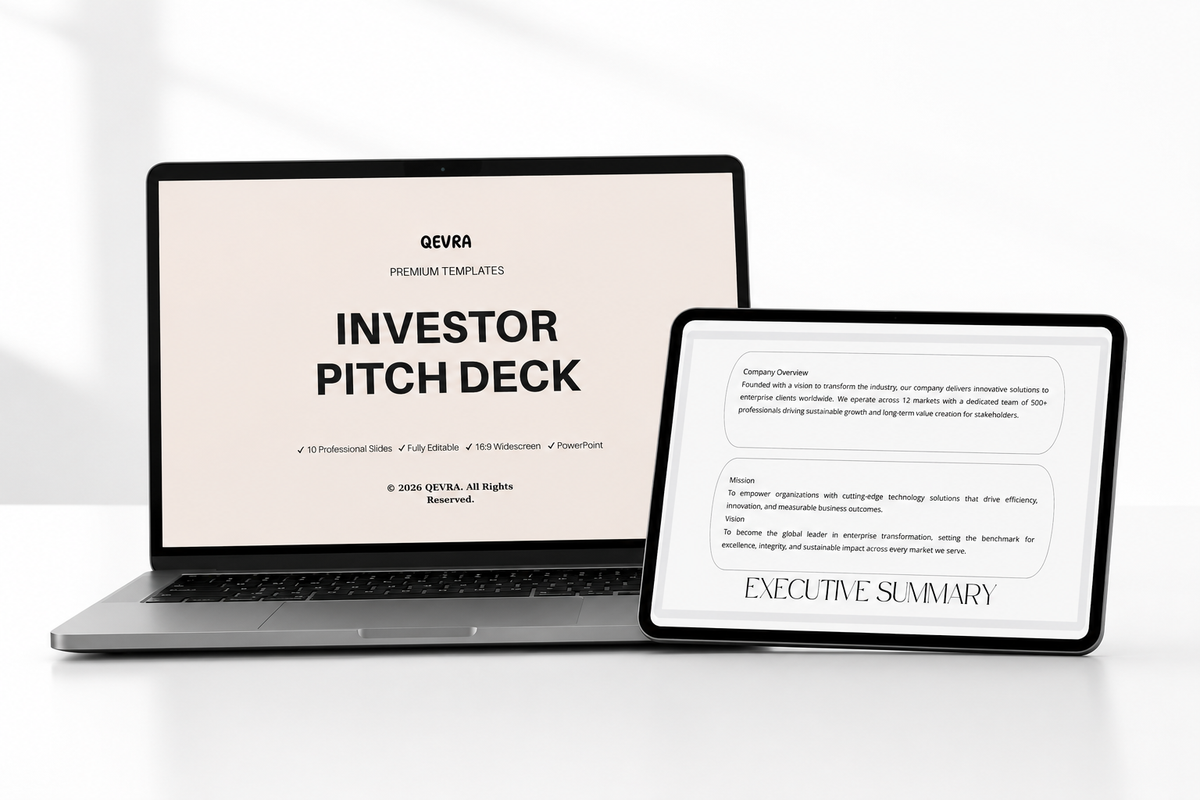 Investor Pitch Deck | 10 Editable PowerPoint & Canva Presentation Template