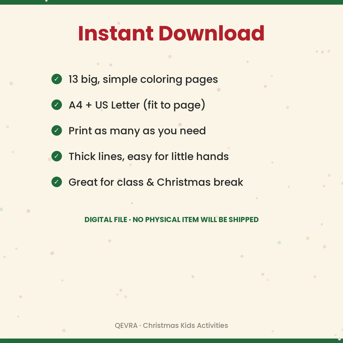 Christmas Coloring Pages for Kids – 13 Printable Holiday Coloring Sheets