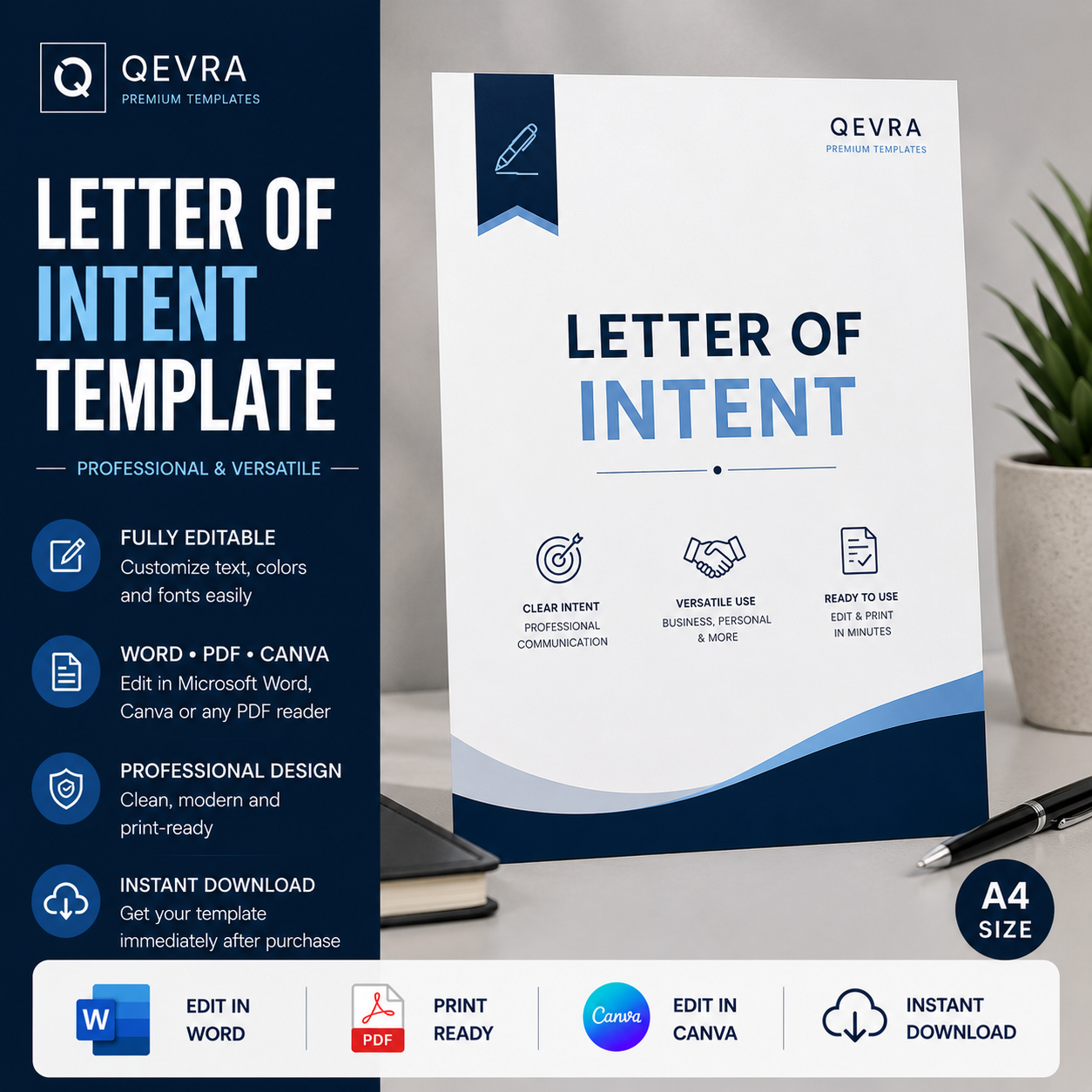 Letter of Intent Template | Editable Word, PDF & Canva