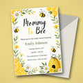 Mommy To Bee Baby Shower Invitation – Fillable PDF & Editable Canva Template