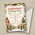 Neighborhood Christmas Party Invitation – Editable Canva Template
