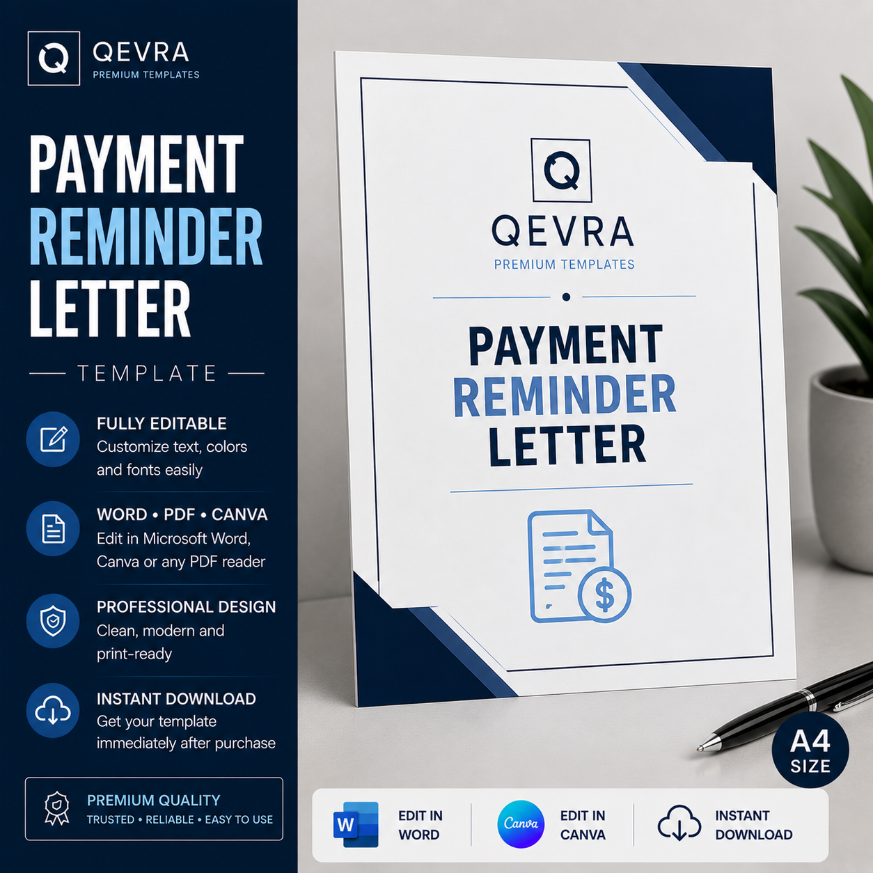 Payment Reminder Letter Template | Editable Word, PDF & Canva