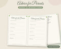 Advice for the Parents Cards – Printable Baby Shower Activity (Sage Green)