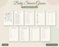 Baby Shower Game Bundle – 15 Printable Games & Activities (Sage Green)