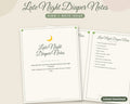 Late Night Diaper Notes Sign – Printable Baby Shower Activity (Sage Green)