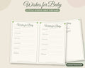 Wishes for Baby Cards – Printable Baby Shower Activity (Sage Green)