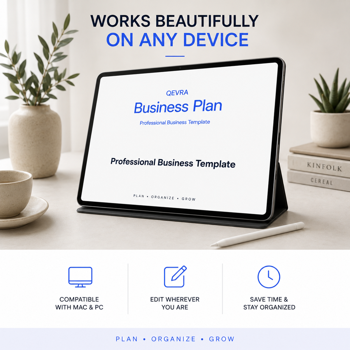 QEVRA Business Planner | Editable Canva, Word & Printable PDF