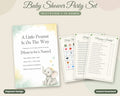 Elephant Baby Shower Party Set – Fillable Invitation + 15 Printable Games