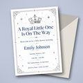 Royal Baby Boy Baby Shower Invitation – Fillable PDF & Editable Canva Template