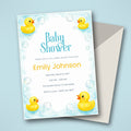 Rubber Duck Baby Shower Invitation – Fillable PDF & Editable Canva Template