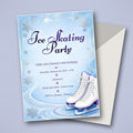 Ice Skating Birthday Party Invitation – Editable Canva Template