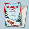 Sledding Party Birthday Invitation – Editable Canva Template