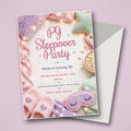 Pajama Sleepover Birthday Party Invitation – Editable Canva Template