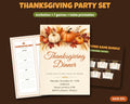Thanksgiving Party Set – Invitation + 7 Printable Games + Table Printables