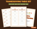 Thanksgiving Table Printables – Menu Cards, Place Cards, Food Labels & Welcome Sign