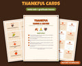 Thanksgiving thankful cards and gratitude tree leaves printable – table talk and place cards