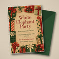 White Elephant Christmas Party Invitation – Editable Canva Template