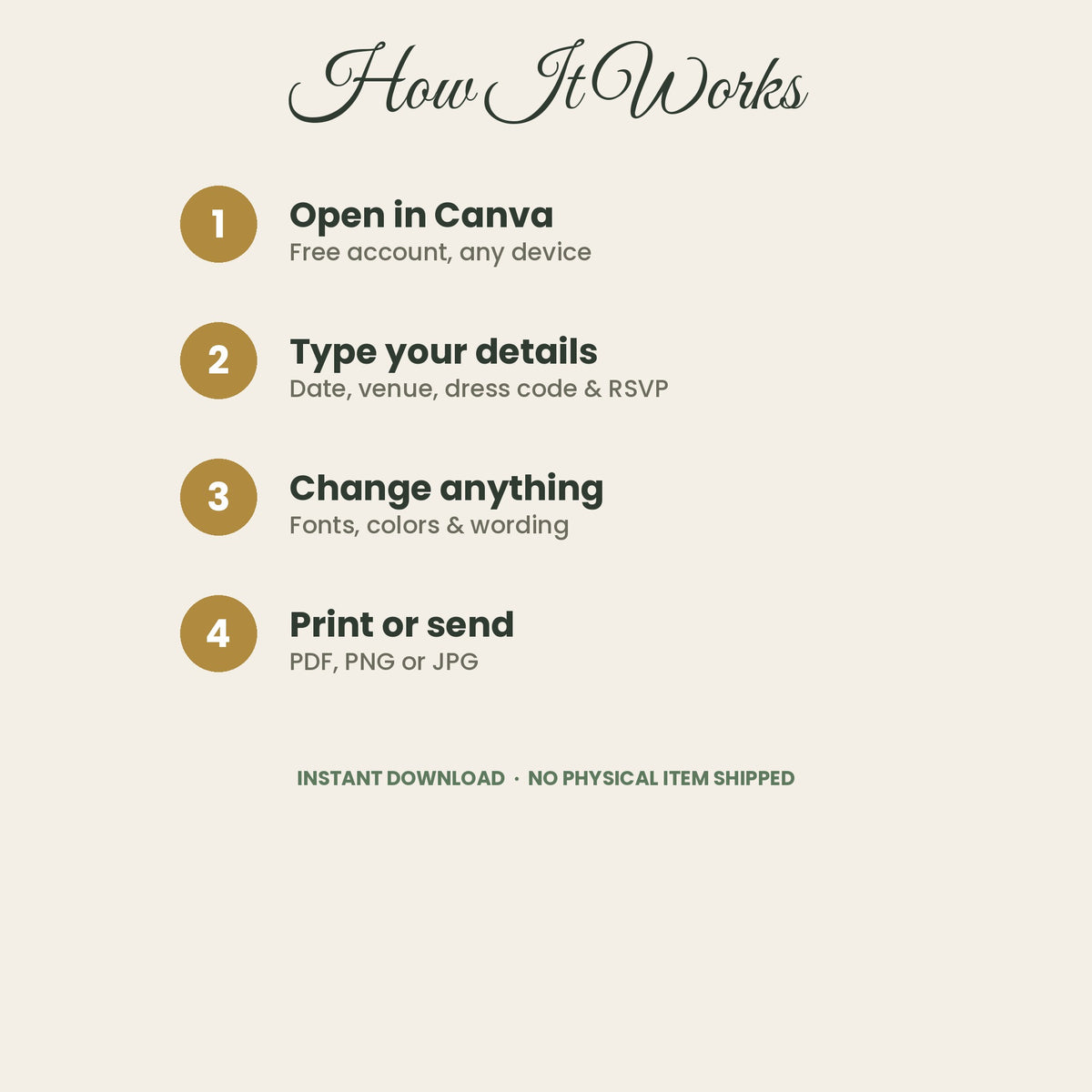 Jingle & Mingle Holiday Cocktail Party Invitation – Emerald & Gold, Editable Canva 5x7