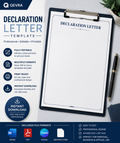 Declaration Letter Template | Editable Word, PDF & Canva